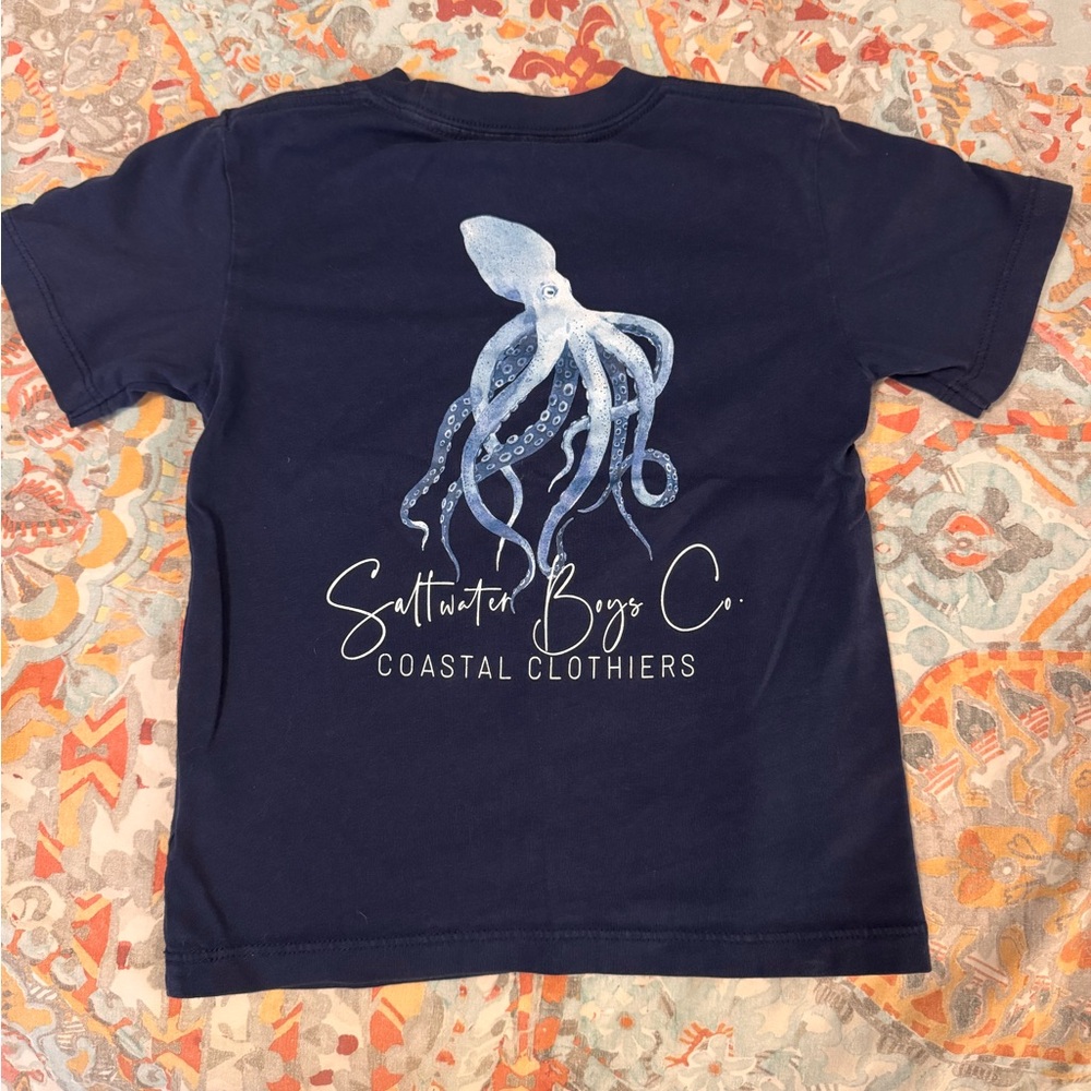 Navy Octopus Kids T-Shirt